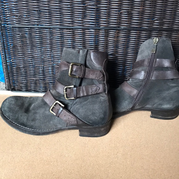 Brown Leather Suede mid boots - Picture 4 of 7